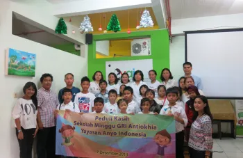 Kunjungan anakanak sekolah minggu Gereja Reformasi Indonesia